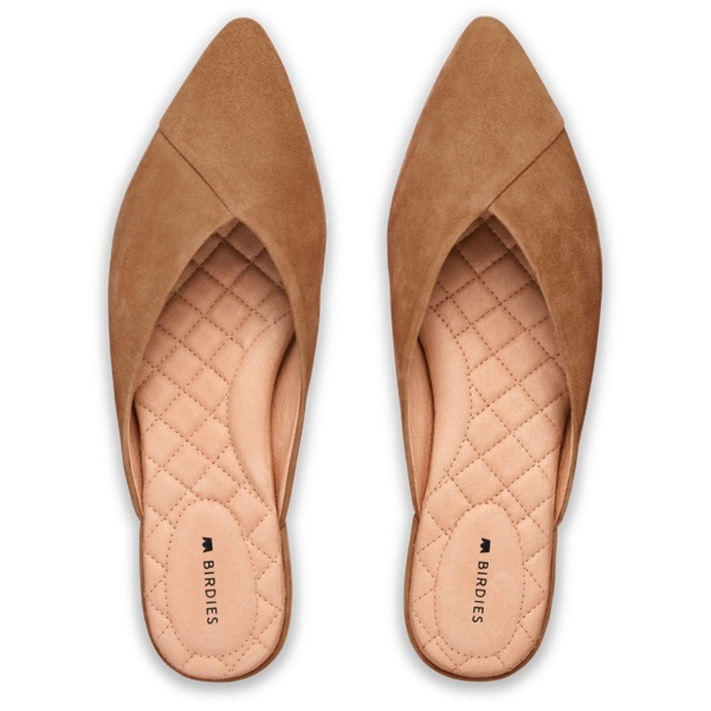 Birdies Swan Mules in Golden Oak